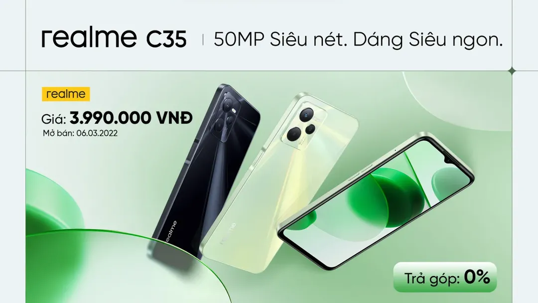 realme công bố giá bán của realme 9 Pro Series và realme C35: dao động từ 4 đến 10 triệu đồng realme công bố giá bán của realme 9 Pro Series và realme C35: dao động từ 4 đến 10 triệu đồng