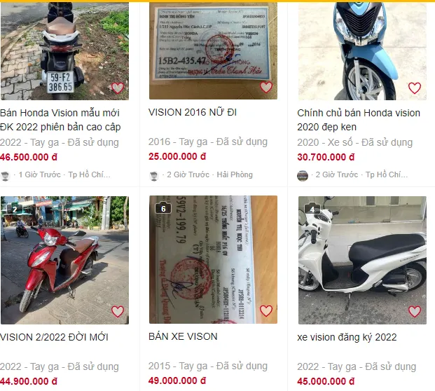 Xe Vision đang hot thế nào: Xe cũ còn được rao bán đắt hơn giá công bố của Honda Xe Vision đang hot thế nào: Xe cũ còn được rao bán đắt hơn giá công bố của Honda