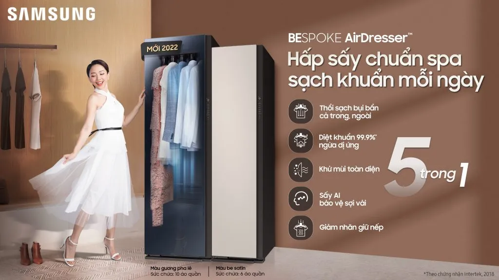 Tủ chăm sóc quần áo Samsung Bespoke AirDresser có giá từ 42 triệu đồng Tủ chăm sóc quần áo Samsung Bespoke AirDresser có giá từ 42 triệu đồng