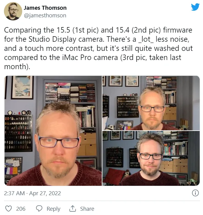 Hoá ra, webcam của Studio Display xấu tệ không phải do phần mềm Hoá ra, webcam của Studio Display xấu tệ không phải do phần mềm