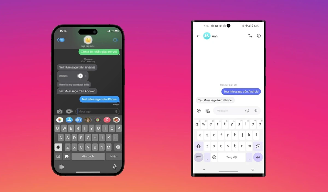 Thảm họa khi cố dùng máy Android để nhắn iMessage Thảm họa khi cố dùng máy Android để nhắn iMessage