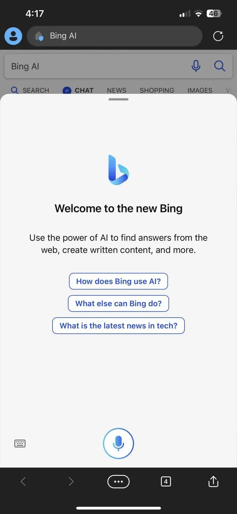 Microsoft tung Bing Chat phiên bản mobile hòng cạnh tranh Google Microsoft tung Bing Chat phiên bản mobile hòng cạnh tranh Google