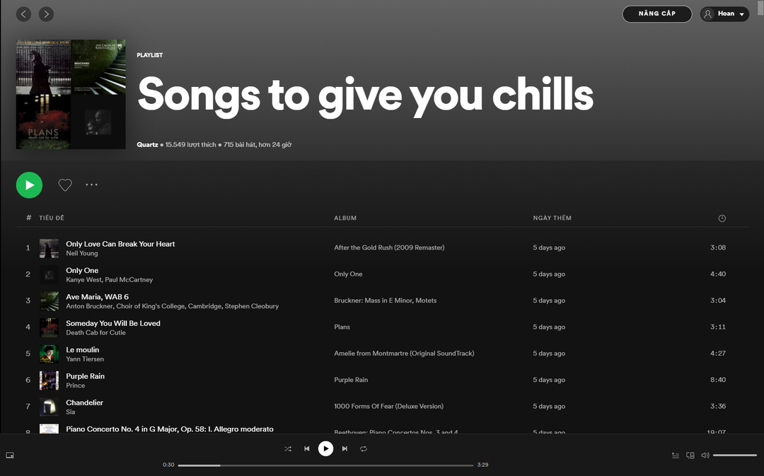 Danh sách 700 bài hát có thể khiến bạn “nổi da gà” Danh sách 700 bài hát có thể khiến bạn “nổi da gà”