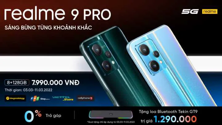 realme công bố giá bán của realme 9 Pro Series và realme C35: dao động từ 4 đến 10 triệu đồng realme công bố giá bán của realme 9 Pro Series và realme C35: dao động từ 4 đến 10 triệu đồng
