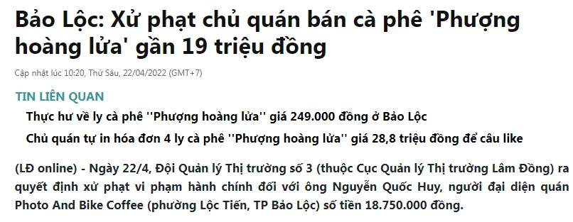 Không cái ngu nào giống ngu nào: Tự in hóa đơn 4 ly cà phê 28,8 triệu để câu view Không cái ngu nào giống ngu nào: Tự in hóa đơn 4 ly cà phê 28,8 triệu để câu view