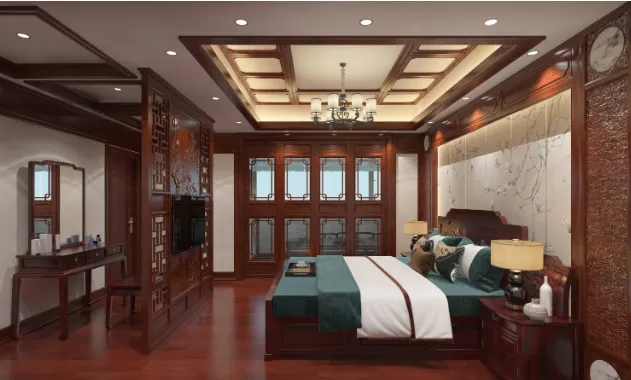 Biệt thự trang trí bằng gỗ gụ thể hiện khí chất người đã giàu có lại tinh tế Biệt thự trang trí bằng gỗ gụ thể hiện khí chất người đã giàu có lại tinh tế