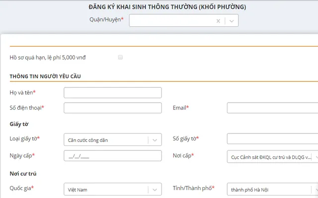 Cách đăng ký khai sinh online từ ngày 1/7/2022 Cách đăng ký khai sinh online từ ngày 1/7/2022
