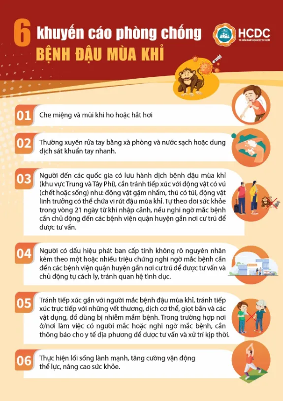 6 khuyến cáo phòng chống bệnh đậu mùa khỉ, cần lưu ý ngay! 6 khuyến cáo phòng chống bệnh đậu mùa khỉ, cần lưu ý ngay!